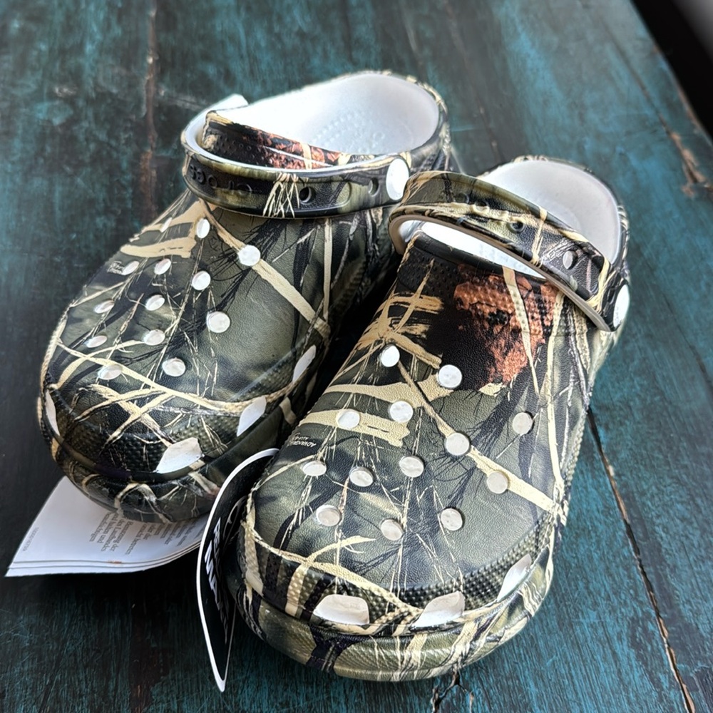COPY - Camo Crocs Classic Bae Realtree NEW Platform W5 Camouflage